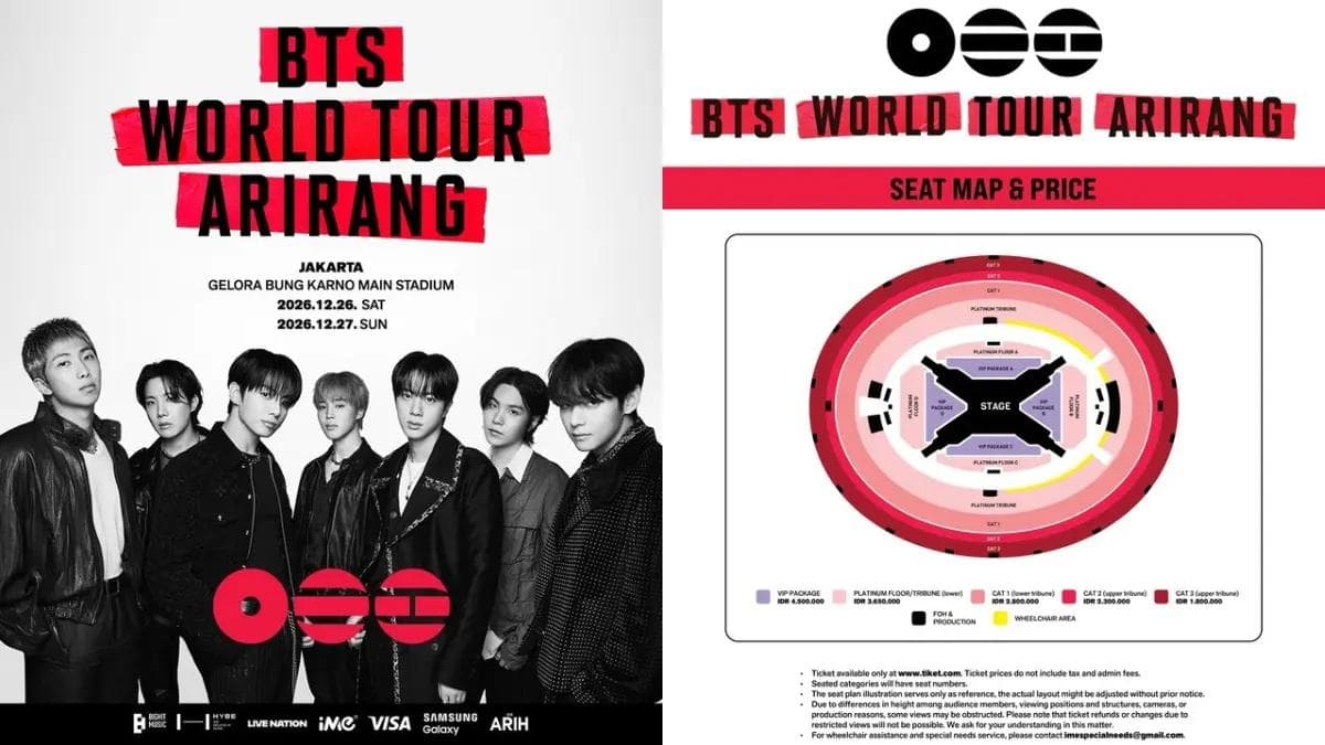 Paling Ditunggu ARMY Indonesia, Ini Seatplan dan Harga Tiket BTS World Tour ‘ARIRANG’ Jakarta
